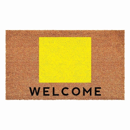 Calloway Mills Personalized Door Mat, Black, Yellow, Natural, 17 in W x 29 in L 108121729Q